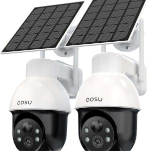 AOSU 3K5MP Solar Security Cameras System